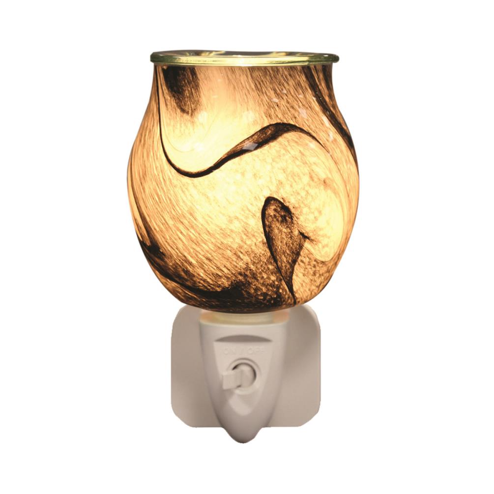 Aroma Grey Swirl Plug In Wax Melt Warmer £12.59